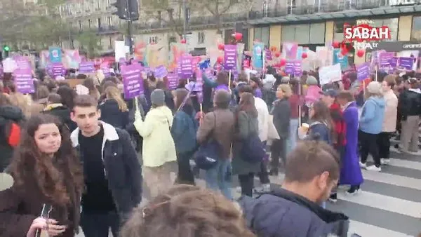 Paris'te kadın cinayetleri protestosu | Video