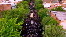İran halkı Cumhurbaşkanı Reisi’ye veda ediyor