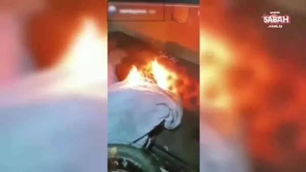 Binayı kundakladı; yangını izlerken yakalandı | Video