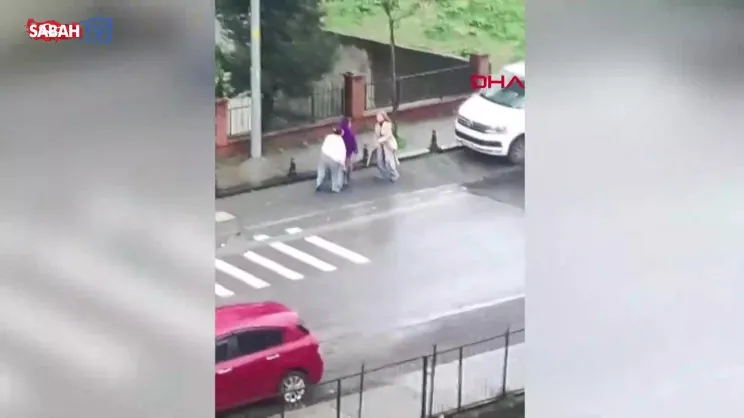 Ümraniye'de kadınların kavgası kamerada | Video