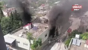 Osmaniye’de beyaz eşya tamiri yapan işletmede yangın çıktı | Video