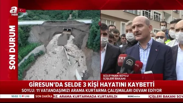 Son dakika haberi | Giresun'da sel felaketi! İçişleri Bakanı Süleyman Soylu'dan sel bölgesinde önemli açıklamalar | Video