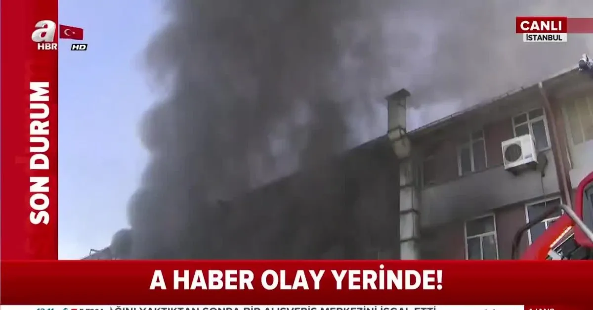 Son Dakika Haberi Basaksehir Ikitelli Organize Sanayi Bolgesi Nde Fabrika Yangini Videosunu Izl