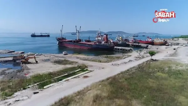 Marmara Denizi’ndeki hayalet gemilerin son durumu havadan görüntülendi