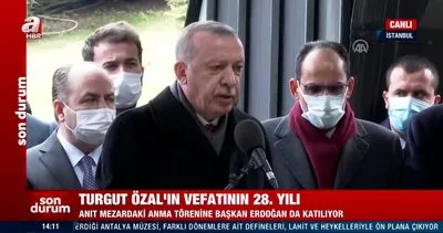 SON DAKİKA: Cumhurbaşkanı Erdoğan, 8. Cumhurbaşkanı Turgut Özal’ın kabri başında Kur’an-ı Kerim okudu