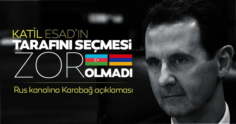 Katil Esad’ın tarafını seçmesi zor olmadı: Ermenistan’ın yanındayım!