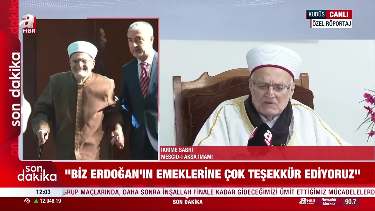 Mescid-i Aksa İmamı İkrime Sabri A Haber’e konuştu | Video videosunu izle Mescid-i Aksa İmamı İkrime Sabri A Haber’e konuştu | Video videosunu izle