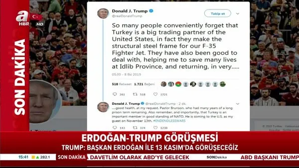 ABD Başkanı Trump: Pek çok kişi Türkiye'nin ticari partnerimiz olduğunu unutuyor