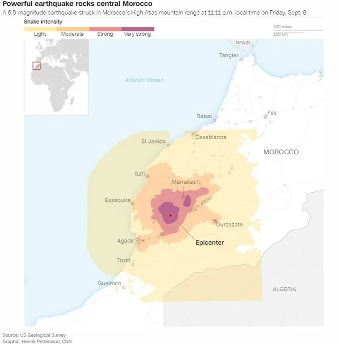 Fas depreminin boyutu ortaya çıktı: Dünya bunu konuşuyor! Haritadan silindi