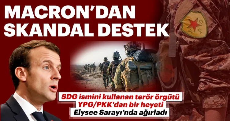 Fransa Cumhurbaşkanı Macron, terör örgütü YPG’lileri Elysée Sarayı’nda ağırladı