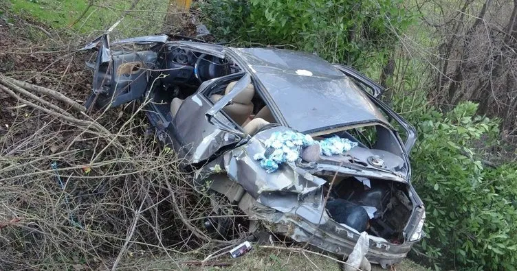 Samsun’da korkunç kaza! 200 metrelik uçurumdan yuvarlanan otomobilin sürücüsü öldü