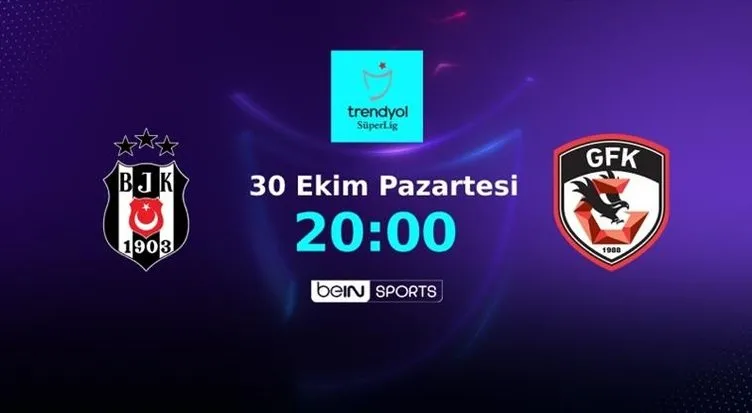 Beşiktaş Gaziantep FK maçı CANLI İZLE | beIN SPORTS 1 canlı izle ekranı ile Beşiktaş Gaziantep FK maçı canlı yayın izle