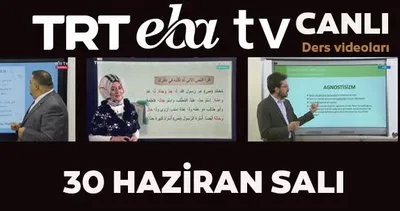 TRT EBA TV izle! 30 Haziran Salı Ortaokul, İlkokul, Lise dersleri ’Uzaktan Eğitim’ canlı yayın | Video