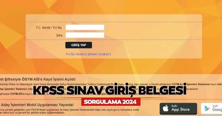 KPSS SINAV GİRİŞ BELGESİ SORGULAMA LİNKİ | 2024 ÖSYM ile KPSS lisans sınav giriş yerleri/belgesi açıklandı mı, ne zaman açıklanacak?