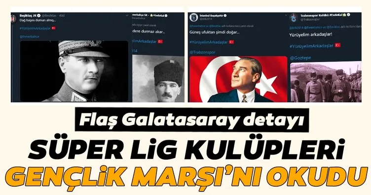 Süper Lig ekipleri Gençlik Marşı’nı okudu! Flaş Galatasaray detayı
