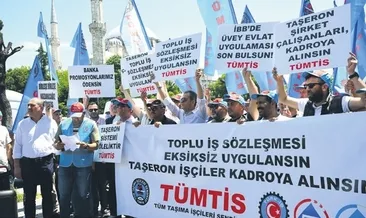Taşeron işçilerden İBB’ye protesto