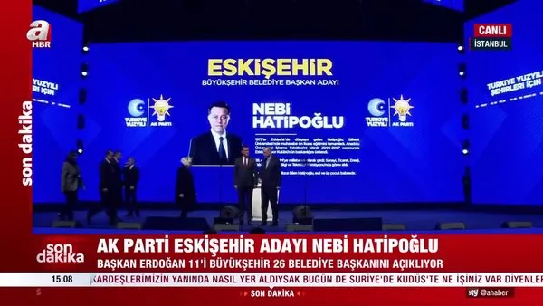 Başkan Erdoğan, AK Parti belediye başkan adaylarını tek tek tanıttı | Video