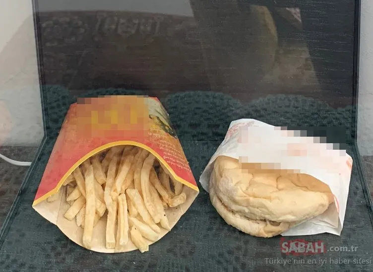Son dakika haberi: İfşa etti! Ünlü fast food zincirine ait hamburger ve patatesin skandal görüntüsü