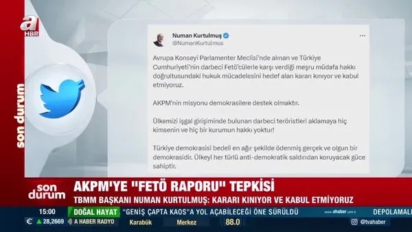 TBMM Başkanı Kurtulmuş'tan AKPM'nin raporuna tepki: 
