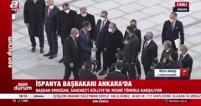 Son Dakika: Başkan Erdoğan Külliye’de karşıladı! İspanya Başbakanı Pedro Sanchez Ankara’da