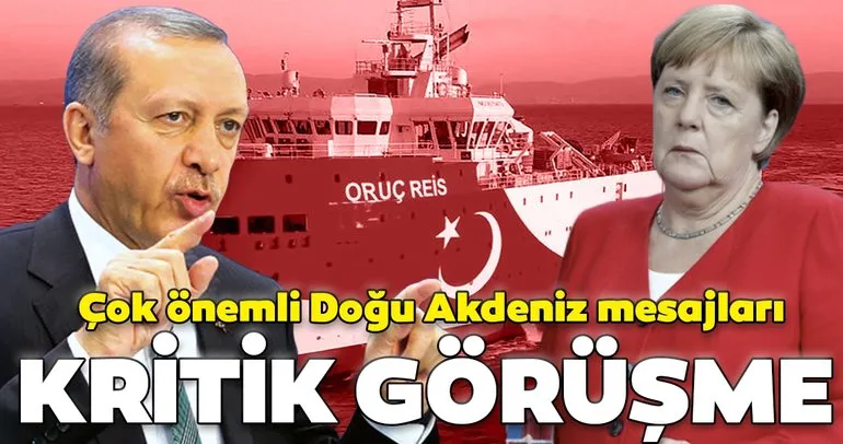 Son dakika haberler: Başkan Erdoğan ile Merkel arasında kritik Doğu Akdeniz görüşmesi! Önemli mesajlar...