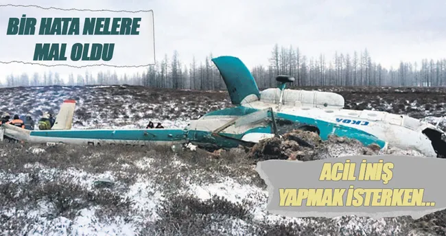 Acil iniş yapmak isterken çakıldı