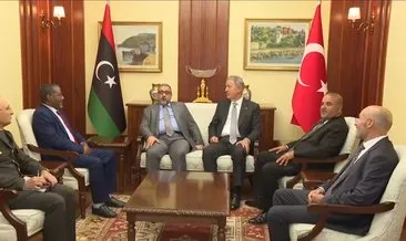 Son dakika: Bakan Akar Libya Yüksek Devlet Konseyi Başkanı Halid Ammar el-Mişri ile görüştü