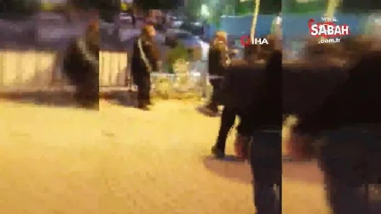 Yol verme kavgasını bekçi havaya ateş açarak ayırdı | Video