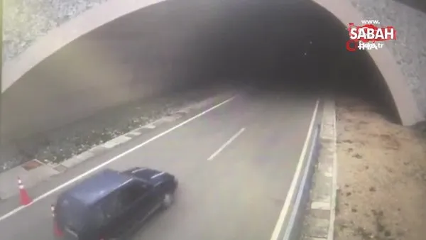 Rize'de Ovit Tüneli'ndeki feci kaza tünel kameralarına yansıdı | Video