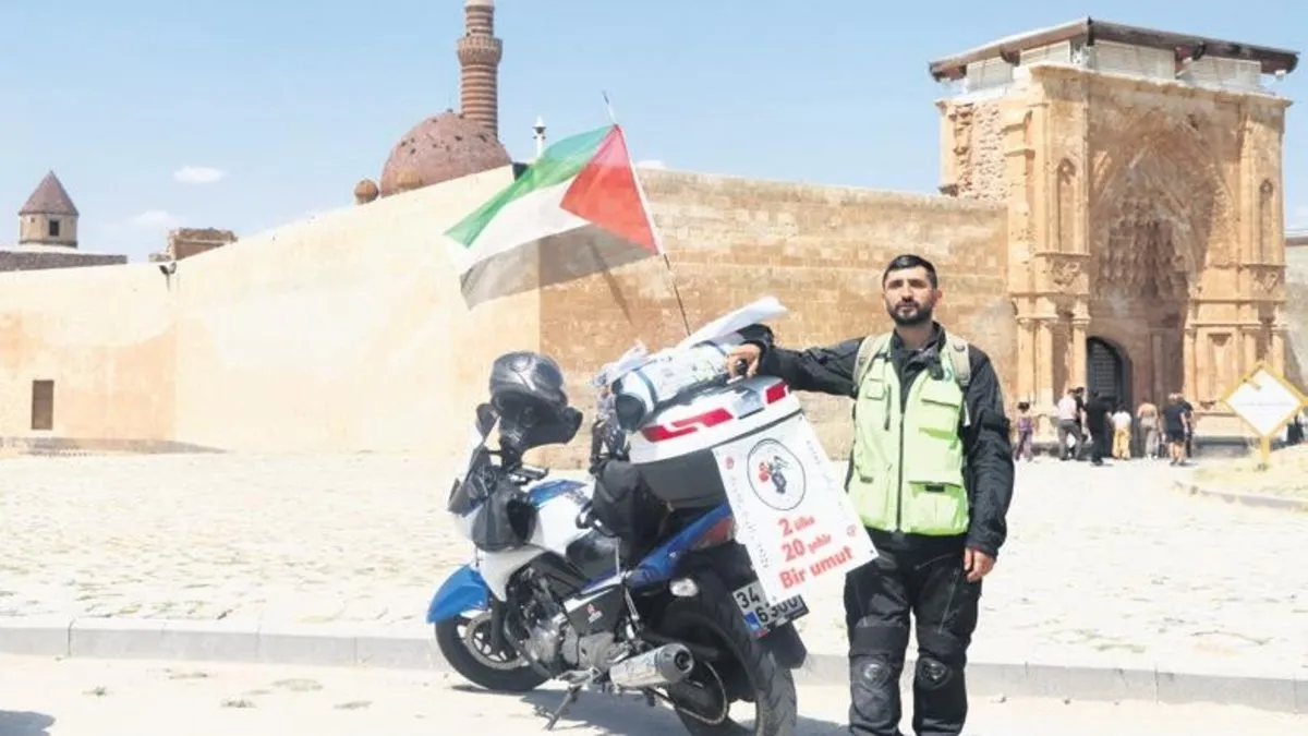 Gazze’ye destek için motosikletle umut yolculuğu