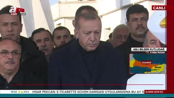 Cumhurbaşkanı Erdoğan, komşusu olan Kadir Turgut'un cenaze törenine katıldı