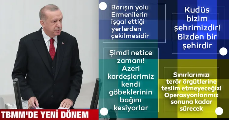 Son dakika: Başkan Recep Tayyip Erdoğan'dan TBMM'de flaş açıklamalar