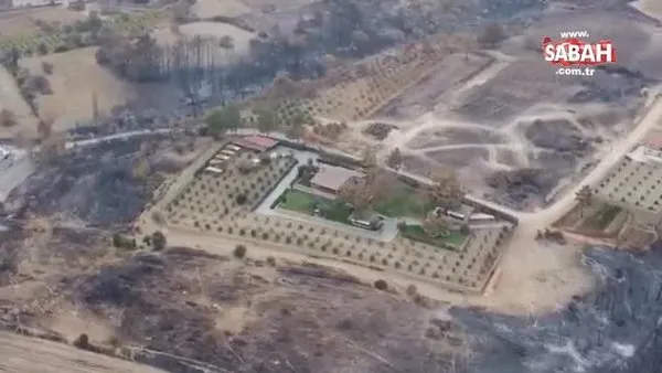 Alevlerin küle çevirdiği Kalemler'de şok manzara! CHP'li Başkan, villasını dozerlerle korudu | Video