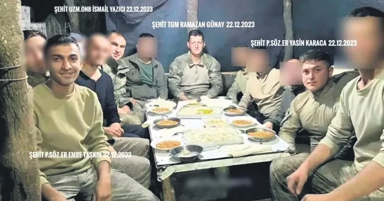 Aynı sofrada 4 şehit