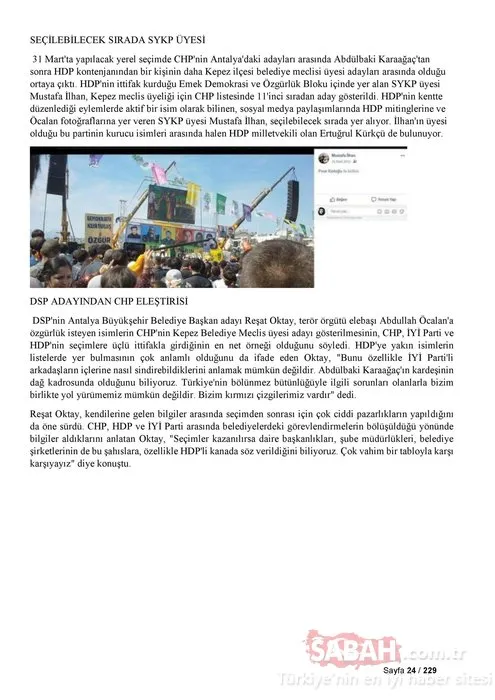 İşte CHP, Saadet Partisi ve İYİ Parti'nin PKK ile bağlantılı adayları!