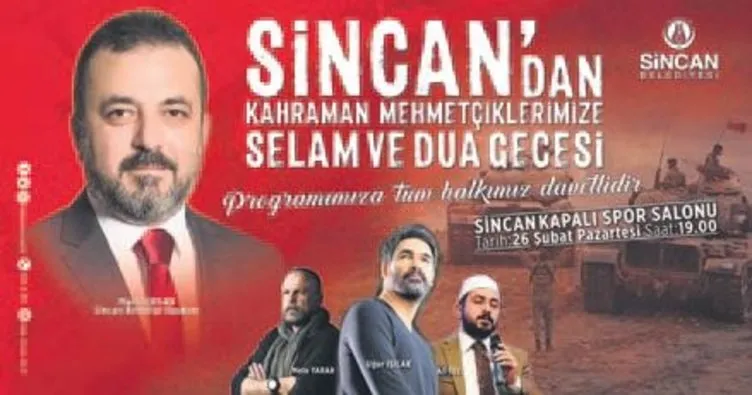 Sincan’dan Afrin’e dua