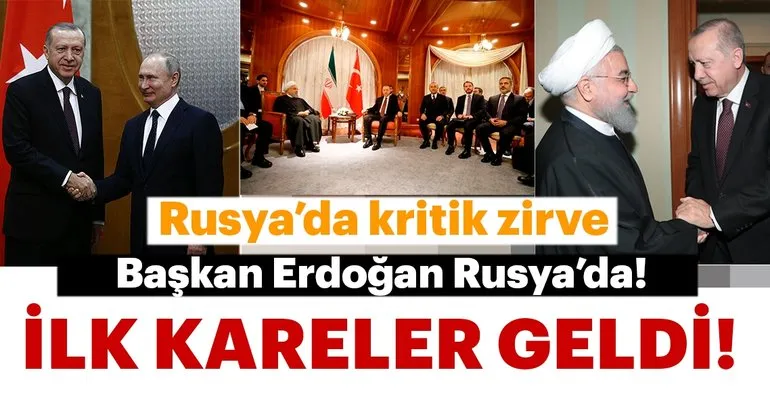 Başkan Erdoğan ve Ruhani’den kritik görüşme! İlk kareler geldi