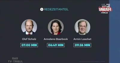 Almanya’da başbakan adayları genel seçimlerden önce son kez canlı yayında karşı karşıya geldi | Video