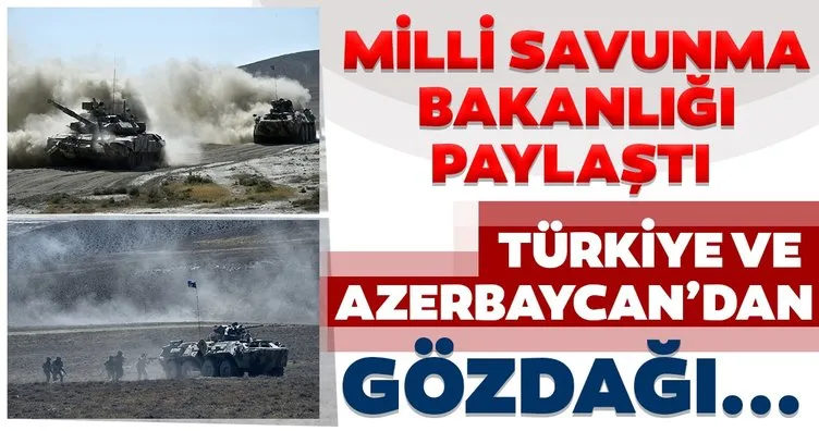 Milli Savunma Bakanlığı paylaştı! Türkiye ve Azerbaycan'dan nefes kesen tatbikat...