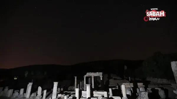 3 bin yıllık Stratonikeia antik kentinde meteor yağmuru böyle görüntülendi | Video
