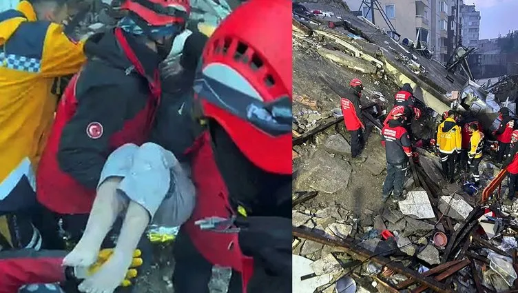 SON DAKİKA: Deprem sonrası mucize kurtuluşlar! Gözyaşları sel olup aktı!