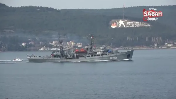 Rus askeri kurtarma gemisi Epron, Çanakkale Boğazı’ndan geçti | Video