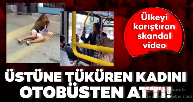 Son Dakika: Maske takmayan kadın yolcunun üstüne tükürdü! Polis bu skandal videoyu soruşturuyor!
