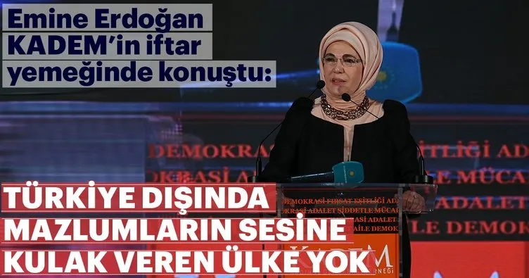 Emine Erdoğan KADEM’in geleneksel iftar porgramına katıldı