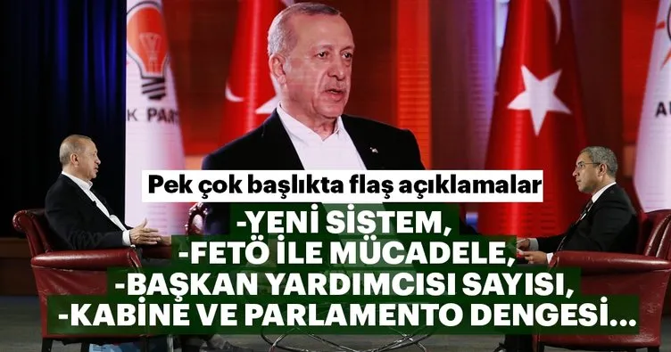 Cumhurbaşkanı Erdoğan'dan canlı yayında önemli açıklamalar