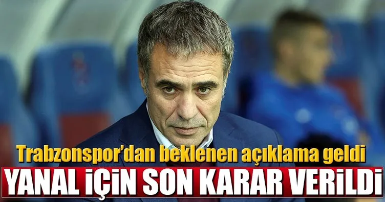 Son dakika: Trabzonspor’da Ersun Yanal’ın görevine son verildi!