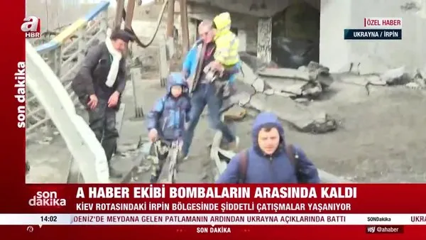 SON DAKİKA: İrpin bölgesindeki çatışmalar sürüyor… A Haber ekibi bombaların arasında böyle kaldı! | CANLI YAYIN