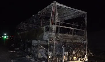 Kırıkkale-Kırşehir karayolunda dehşet! Yolcu otobüsü alev alev yandı #istanbul