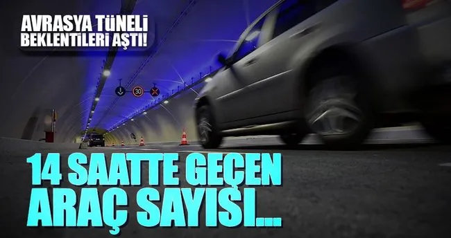 Avrasya Tüneli’nden 14 saatte 23 bin 938 araç geçti!