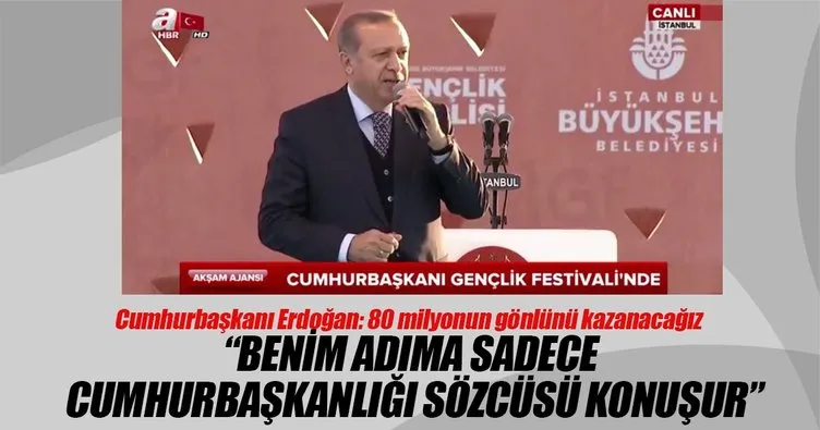 Cumhurbaşkanı Erdoğan: Benim adıma sadece Cumhurbaşkanı sözcüsü konuşur
